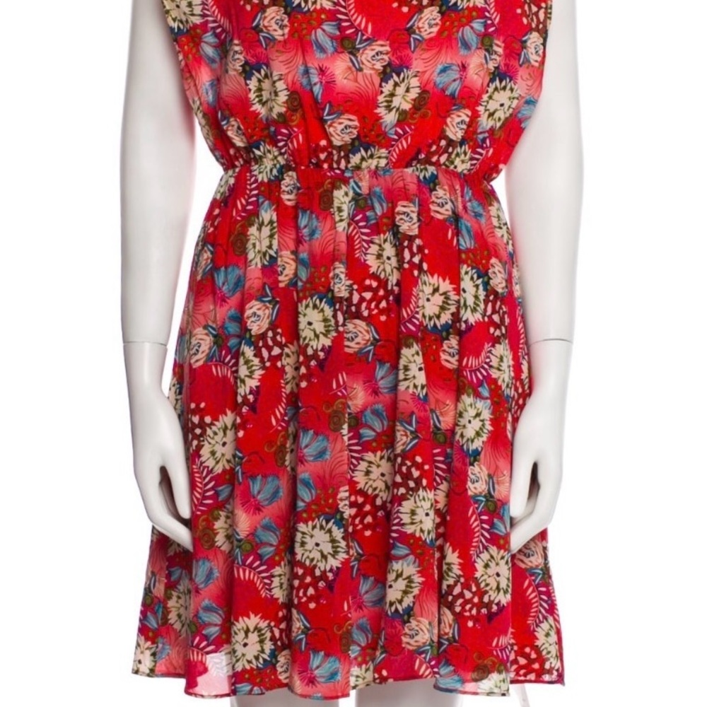 Alice + Olivia Red Floral Dress